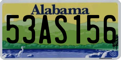 AL license plate 53AS156