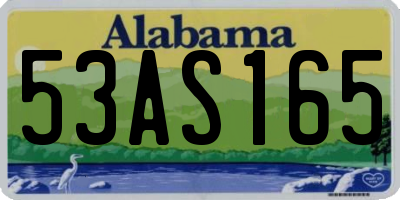 AL license plate 53AS165
