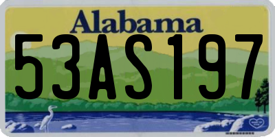 AL license plate 53AS197