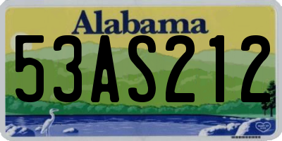 AL license plate 53AS212