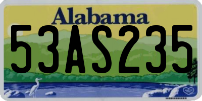 AL license plate 53AS235