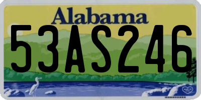 AL license plate 53AS246
