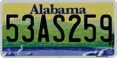 AL license plate 53AS259
