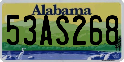 AL license plate 53AS268