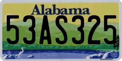 AL license plate 53AS325