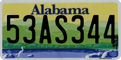 AL license plate 53AS344