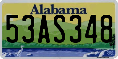 AL license plate 53AS348