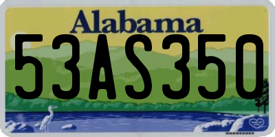 AL license plate 53AS350