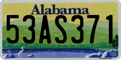 AL license plate 53AS371