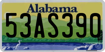 AL license plate 53AS390