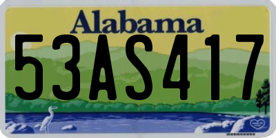 AL license plate 53AS417