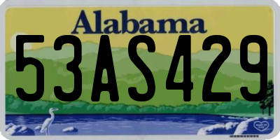 AL license plate 53AS429