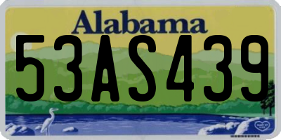 AL license plate 53AS439