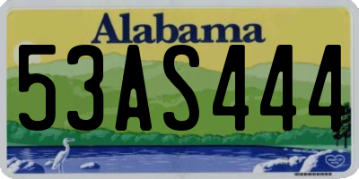AL license plate 53AS444