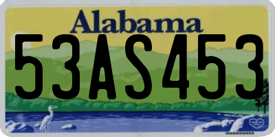 AL license plate 53AS453