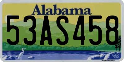 AL license plate 53AS458