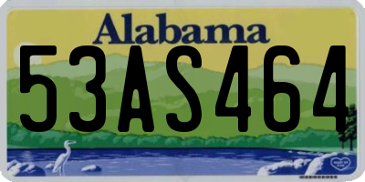 AL license plate 53AS464