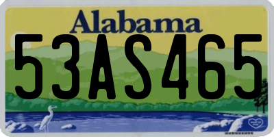 AL license plate 53AS465