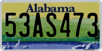 AL license plate 53AS473