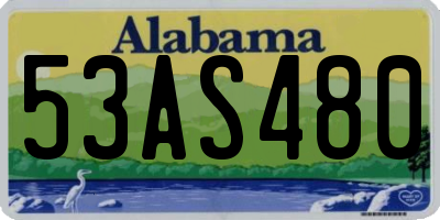 AL license plate 53AS480