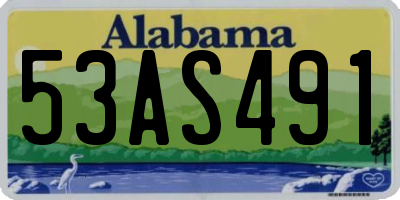 AL license plate 53AS491