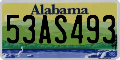 AL license plate 53AS493