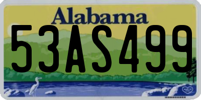 AL license plate 53AS499