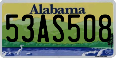 AL license plate 53AS508