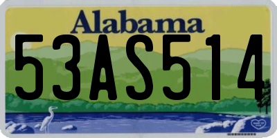 AL license plate 53AS514
