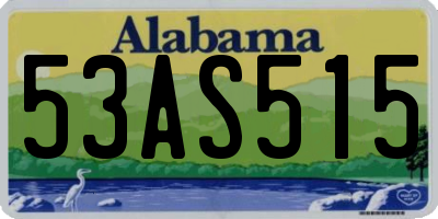 AL license plate 53AS515