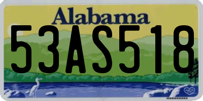 AL license plate 53AS518