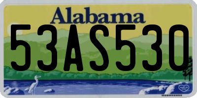 AL license plate 53AS530