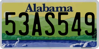 AL license plate 53AS549