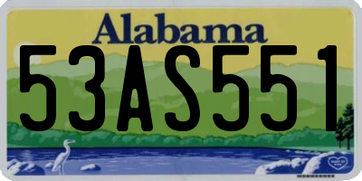 AL license plate 53AS551
