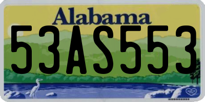 AL license plate 53AS553
