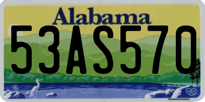AL license plate 53AS570