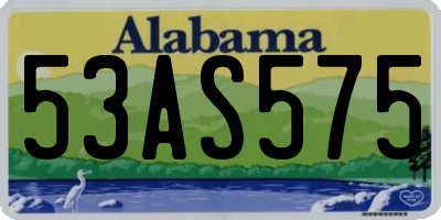 AL license plate 53AS575
