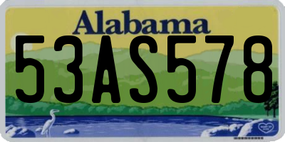 AL license plate 53AS578