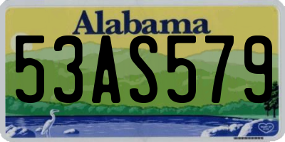 AL license plate 53AS579