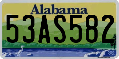 AL license plate 53AS582