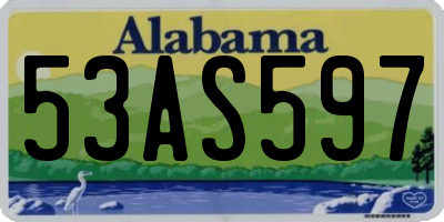 AL license plate 53AS597