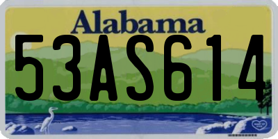 AL license plate 53AS614