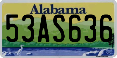 AL license plate 53AS636
