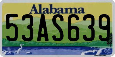 AL license plate 53AS639