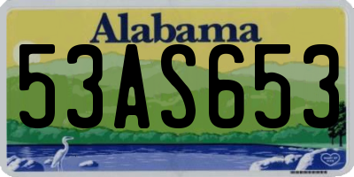 AL license plate 53AS653