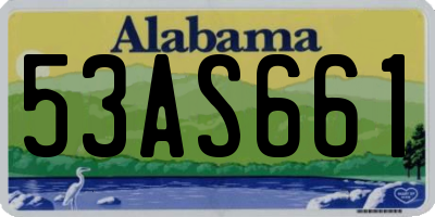 AL license plate 53AS661
