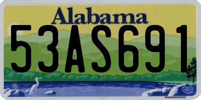AL license plate 53AS691
