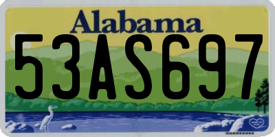 AL license plate 53AS697