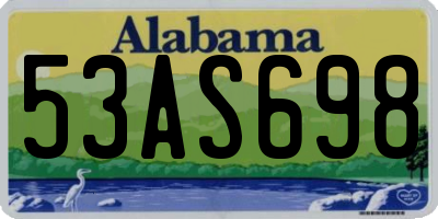 AL license plate 53AS698