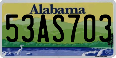 AL license plate 53AS703